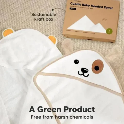Keababies - Cuddle Baby Hooded Towel, Dog