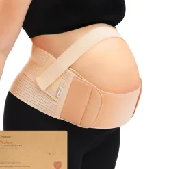 Keababies - 2-in-1 Pregnancy Belly Support Band, Classic Ivory