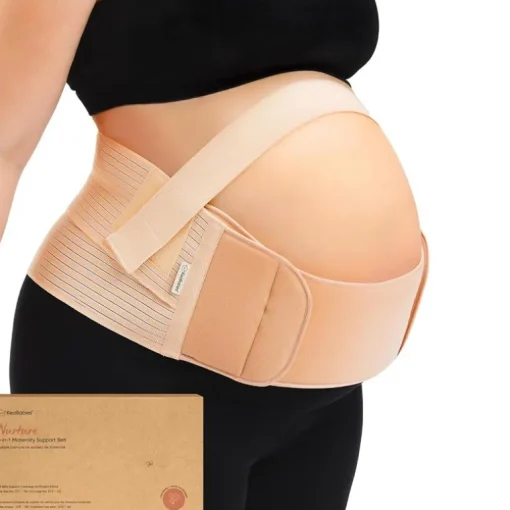 Keababies - 2-in-1 Pregnancy Belly Support Band, Classic Ivory