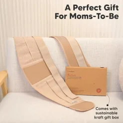 Keababies - 2-in-1 Pregnancy Belly Support Band, Classic Ivory