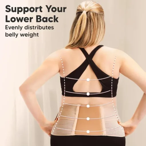 Keababies - 2-in-1 Pregnancy Belly Support Band, Classic Ivory