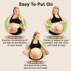 Keababies - 2-in-1 Pregnancy Belly Support Band, Classic Ivory