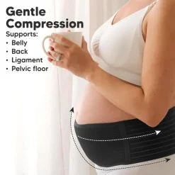 KeaBabies - Maternity Belly Bands for Pregnant Women, Black