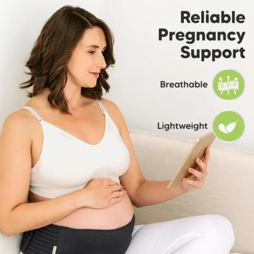KeaBabies - Maternity Belly Bands for Pregnant Women, Black