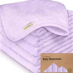 Keababies - 6-Pack Baby Wash Cloths, Soft Lilac