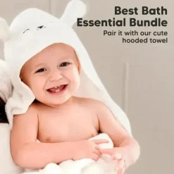 Keababies - 6-Pack Baby Wash Cloths, White
