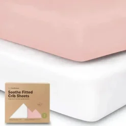 Keababies - 2-Pack Organic Cotton Fitted Crib Sheet, Rose