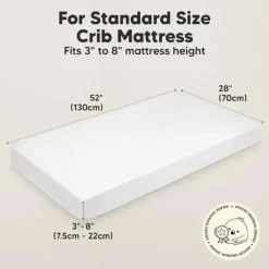 Keababies - 2-Pack Organic Cotton Fitted Crib Sheet, | Soft White