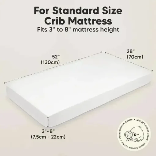 Keababies - 2-Pack Organic Cotton Fitted Crib Sheet, | Soft White