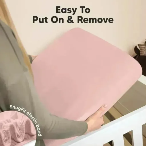 Keababies - 2-Pack Organic Cotton Fitted Crib Sheet, Rose