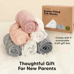 Keababies - 2-Pack Organic Cotton Fitted Crib Sheet, Rose