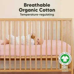 Keababies - 2-Pack Organic Cotton Fitted Crib Sheet, Rose