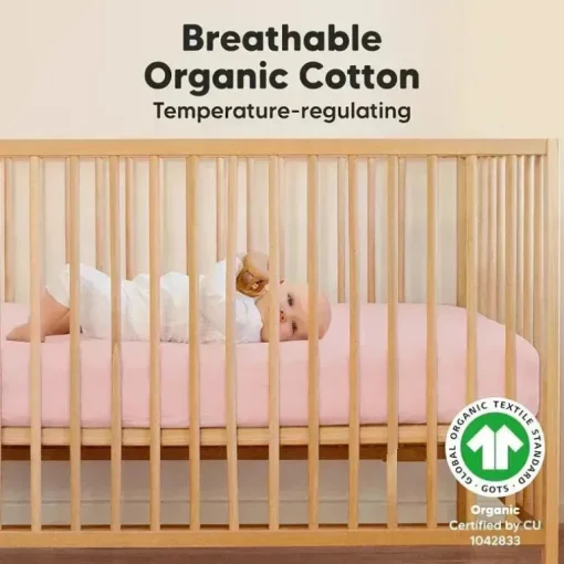 Keababies - 2-Pack Organic Cotton Fitted Crib Sheet, Rose