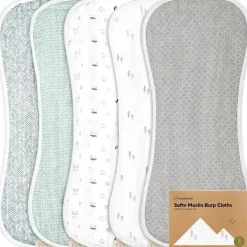 Keababies - 5-Pack Softe Burp Cloths, Nordic
