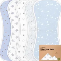 Keababies - 5-Pack Urban Burp Cloths, Constellation
