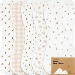 Keababies - 5-Pack Urban Burp Cloths, Sweet Charm