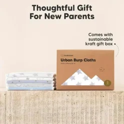 Keababies - 5-Pack Urban Burp Cloths, Constellation