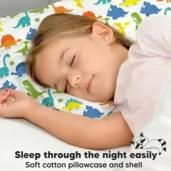 Keababies - 13X18 Toddler Pillow With Pillowcase, Happy Dino