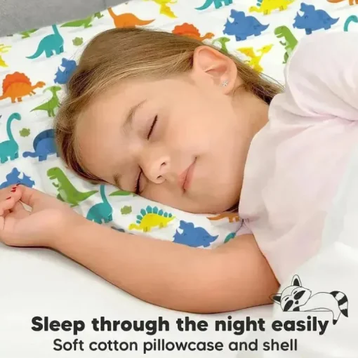Keababies - 13X18 Toddler Pillow With Pillowcase, Happy Dino