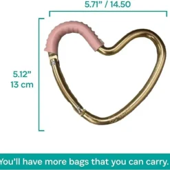 Kidco - BUGGY HEART HOOK da BUGGYGEAR, ouro rosa/couro rosa
