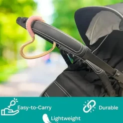 Kidco - BUGGY HEART HOOK da BUGGYGEAR, ouro rosa/couro rosa