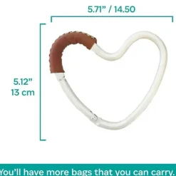 Kidco - BUGGY HEART HOOK da BUGGYGEAR, alumínio prateado/couro marrom