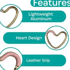Kidco - BUGGY HEART HOOK da BUGGYGEAR, ouro rosa/couro rosa