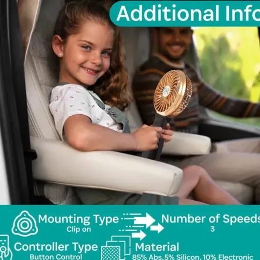 Kidco - Turbofan de 3 velocidades, Preto/Preto