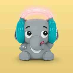 Kids II - Baby Einstein Earl The Elephant Máquina de som de chupeta Bluetooth, luz noturna de música de fluxo