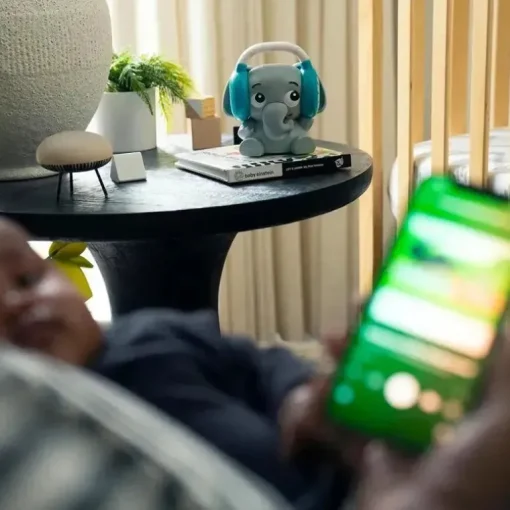 Kids II - Baby Einstein Earl The Elephant Máquina de som de chupeta Bluetooth, luz noturna de música de fluxo