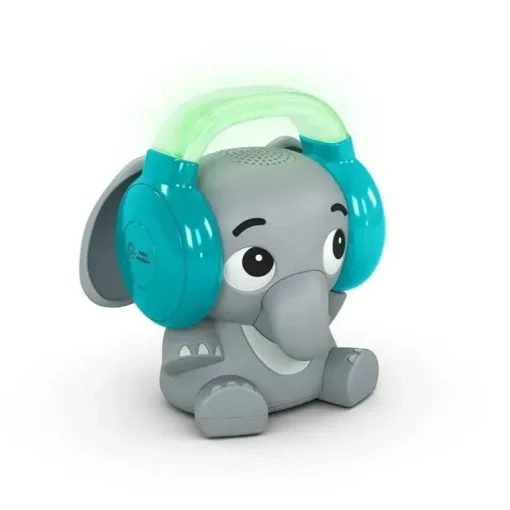 Kids II - Baby Einstein Earl The Elephant Máquina de som de chupeta Bluetooth, luz noturna de música de fluxo