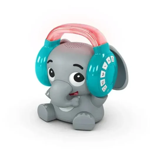 Kids II - Baby Einstein Earl The Elephant Máquina de som de chupeta Bluetooth, luz noturna de música de fluxo