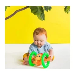 Kids II - Bright Starts Roll &amp; Glow Macaco rastejando brinquedo para bebê