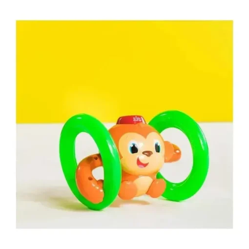 Kids II - Bright Starts Roll &amp; Glow Macaco rastejando brinquedo para bebê