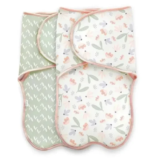 Kids II - 2Pk Ingenuity Farewell Fuss Swaddle, Posy/Floral
