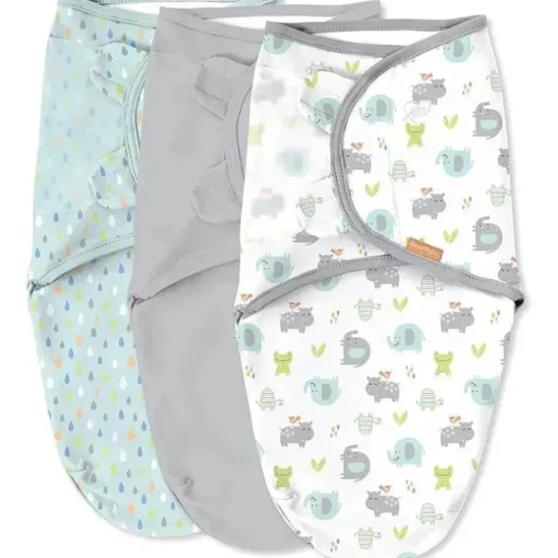Kids Ii - 3Pk Swaddleme Original Swaddle, Jungle Drops
