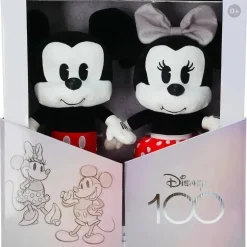 Kids Preferred - Conjunto de colecionador de pelúcia de 2 peças do bebê Mickey Mouse e Minnie Mouse do 100º aniversário da Disney