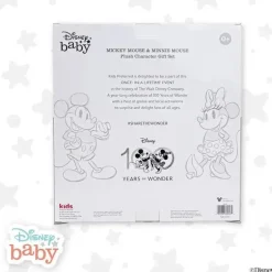 Kids Preferred - Conjunto de colecionador de pelúcia de 2 peças do bebê Mickey Mouse e Minnie Mouse do 100º aniversário da Disney
