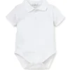 Kissy Kissy - Body Manga Curta para Bebê Menino com Gola, Branco