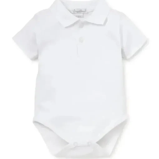 Kissy Kissy - Body Manga Curta para Bebê Menino com Gola, Branco