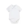 Kissy Kissy - Body manga curta para bebê com gola, branco