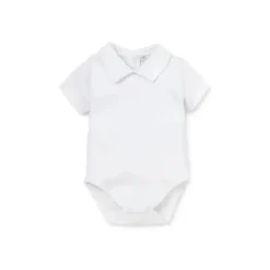 Kissy Kissy - Body manga curta para bebê com gola, branco