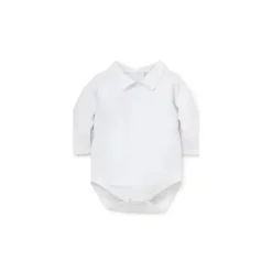 Kissy Kissy - Body Manga Longa para Bebê com Gola, Branco