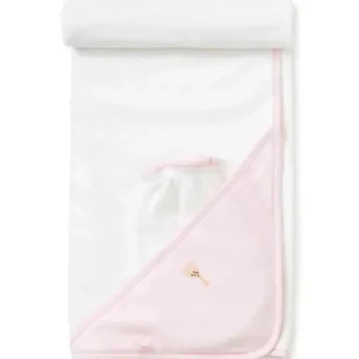 Kissy Kissy - conjunto de toalha e luva com capuz Sophie La Girafe, rosa