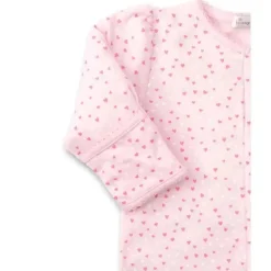 Kissy Kissy - Corações Footie para Bebê Menina, Branco/Rosa