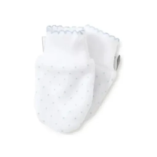 Kissy Kissy - Luvas com estampa de bolinhas para bebês, branco/azul claro