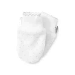 Kissy Kissy - Luvas com estampa de bolinhas, branco/prateado