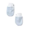 Kissy Kissy - Luvas de listras simples, azul claro
