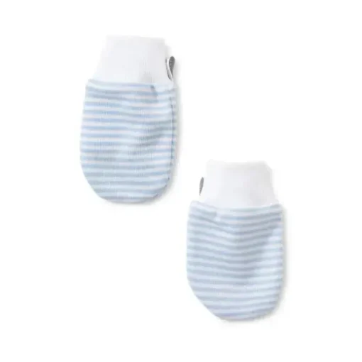 Kissy Kissy - Luvas de listras simples, azul claro
