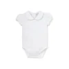 Kissy Kissy - Macacão básico de manga curta para bebê menina com gola, branco/rosa